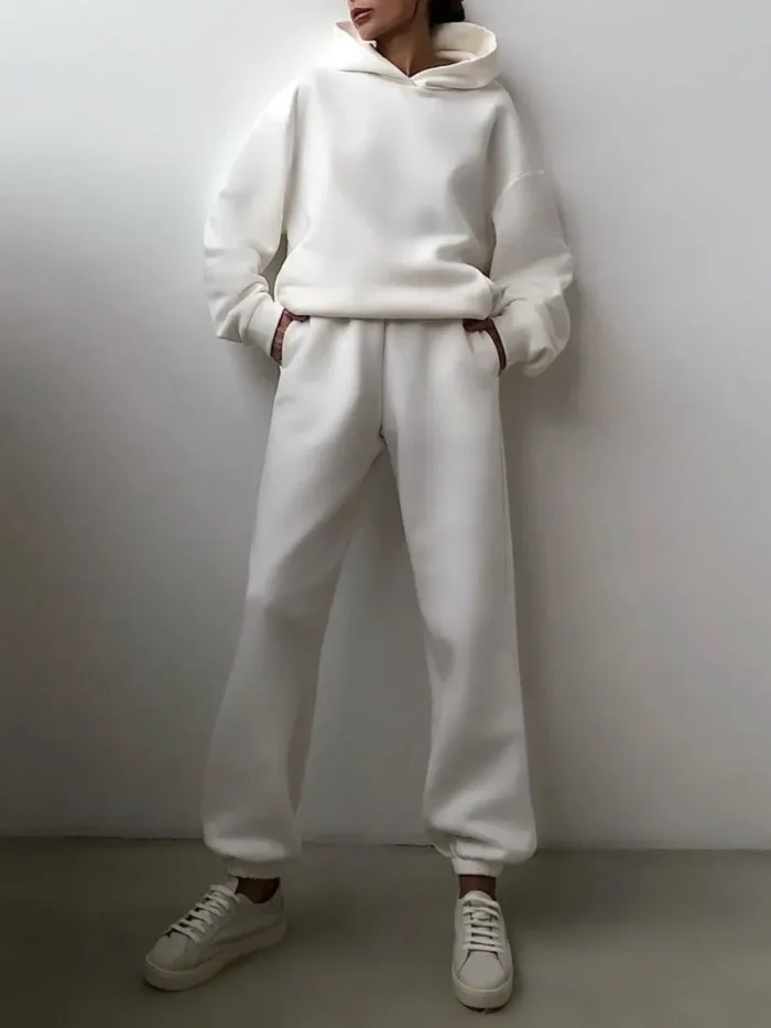 Ensemble de sweat a capuche Oversize pour Femme Hiver Chaud : Hoodie  2 Pièces. – Image 12