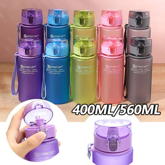 Bouteille d'eau sport 400/560ml étanche, sans BPA, Tritan. – Image 3