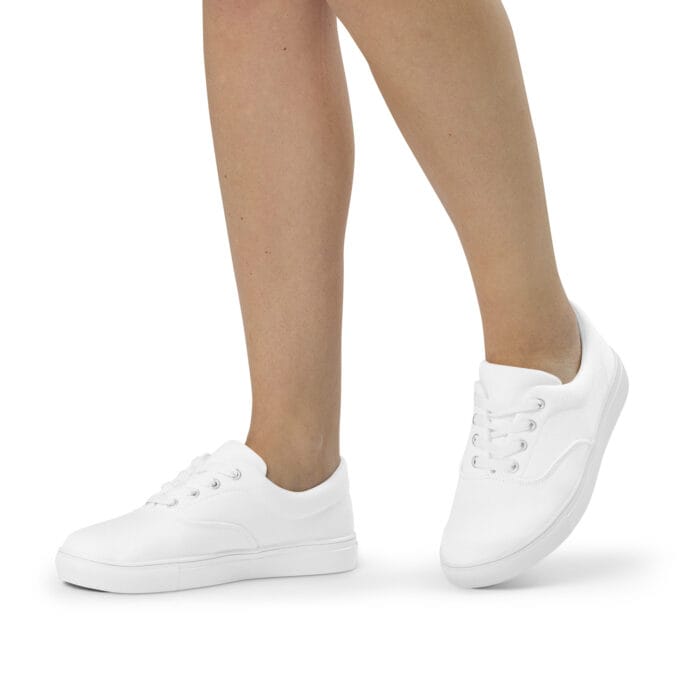 Tennis en toile avec lacets pour femme – Image 8